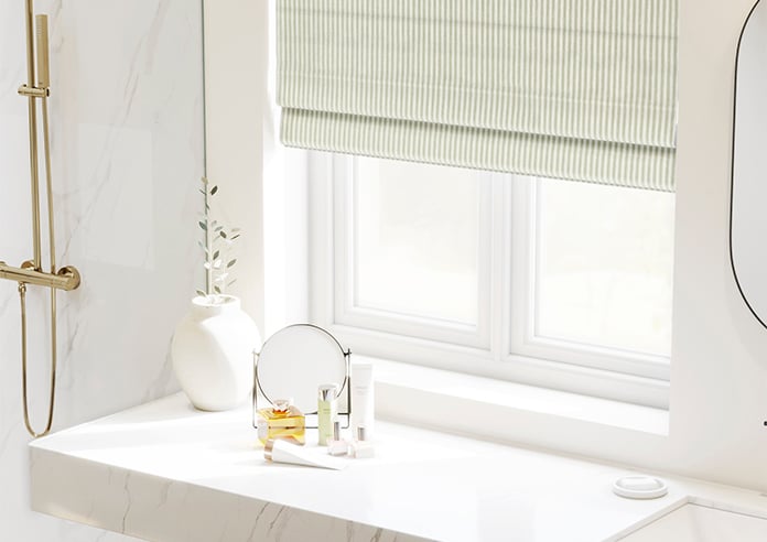 Emily Bond Oscar Stripe, Sage - Twist&Fit Roman Blind - Image 5